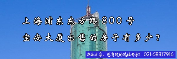 上海浦东东方路800号宝安大厦出售的房子有多少？