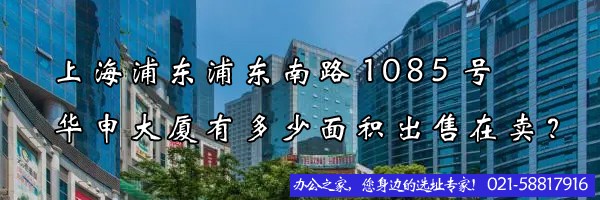 22"上海浦东浦东南路1085号华申大厦有多少面积出售在卖？"
